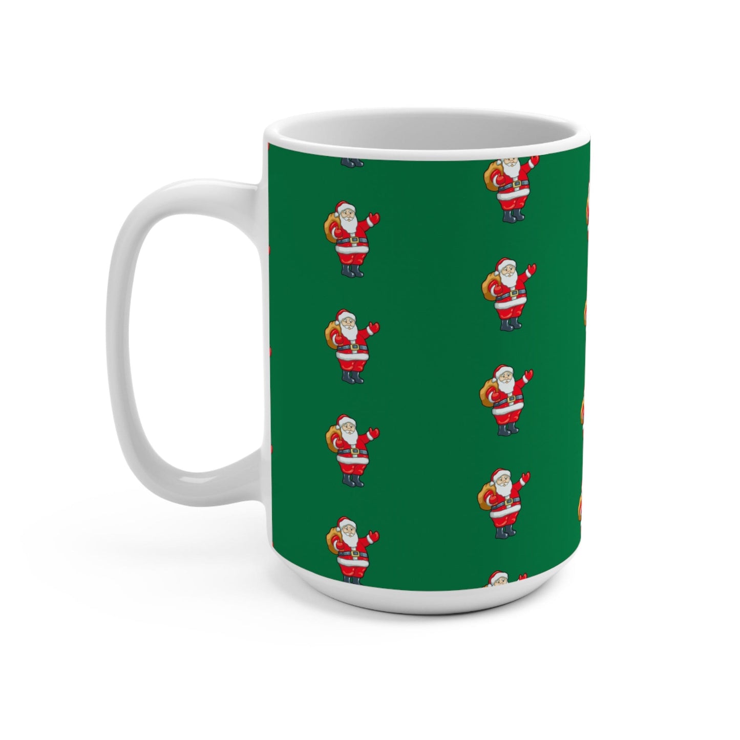 Hand Drawn Santa Art Ceramic Mug 15oz