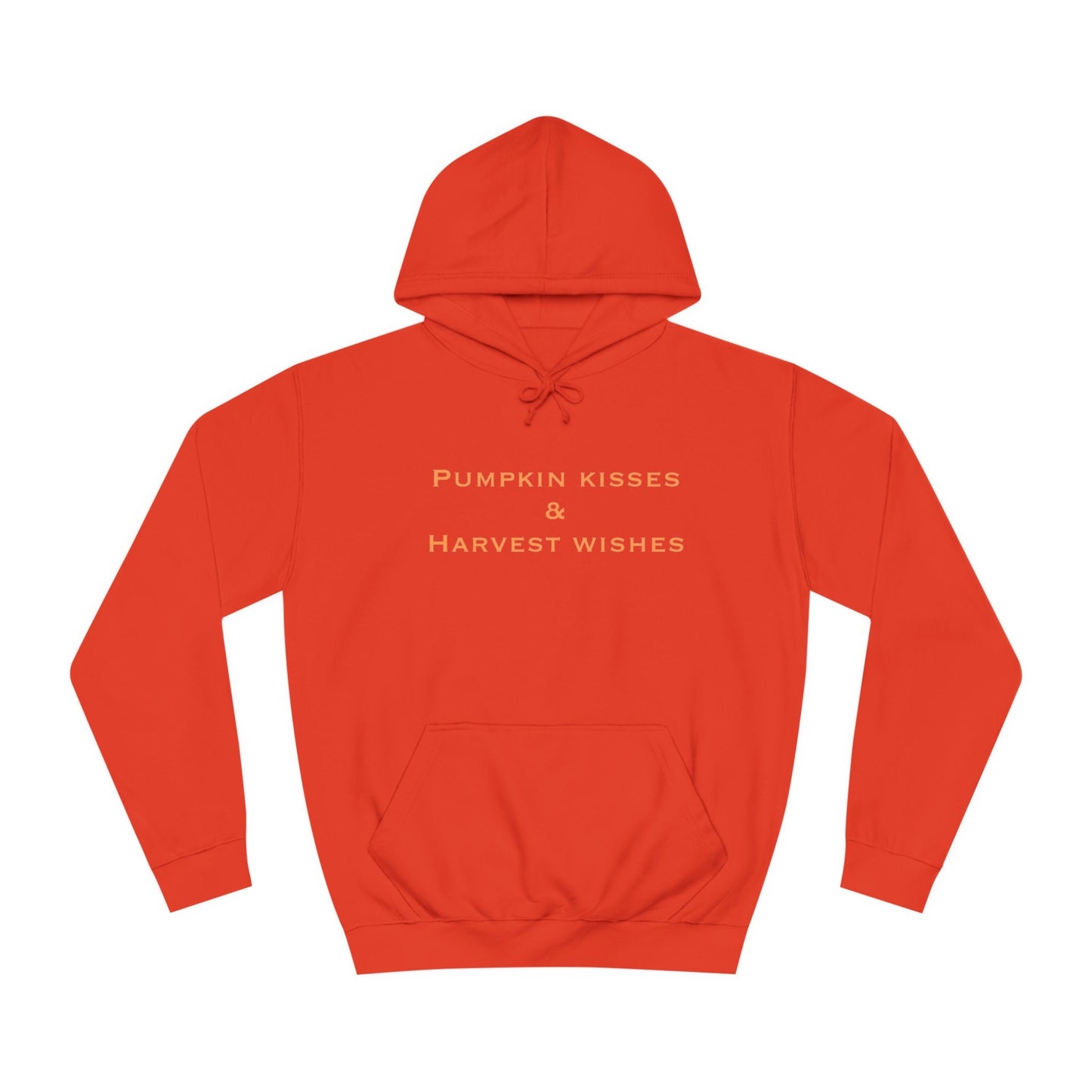 Pumpkin Kisses and Harvest Wishes Fall Season Unisex College Hoodie