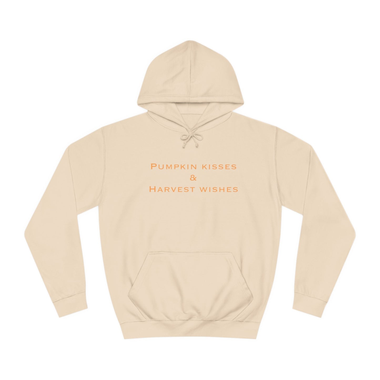 Pumpkin Kisses and Harvest Wishes Fall Season Unisex College Hoodie