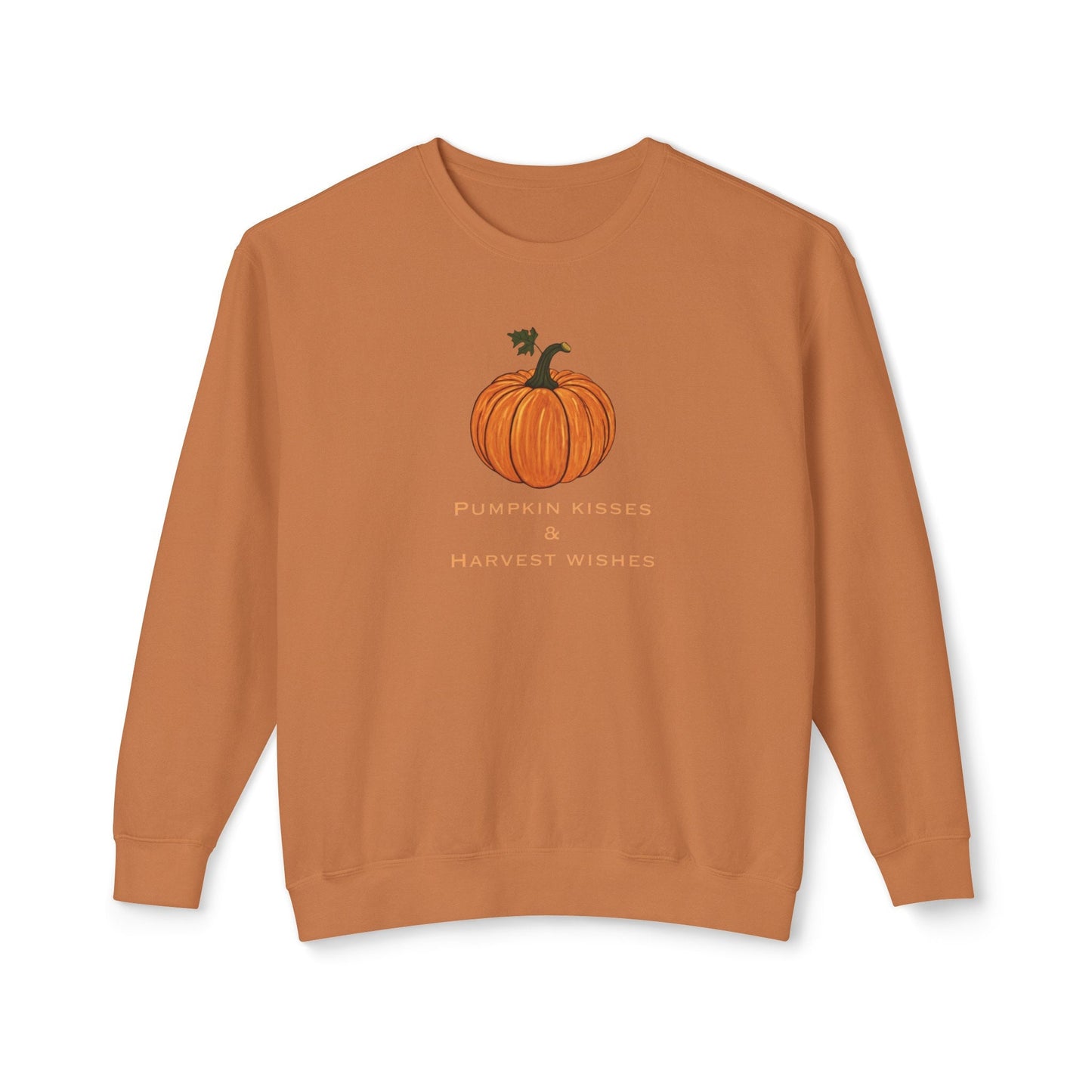 Pumpkin Kisses and Harvest Wishes Unisex Crew Sweatshirt