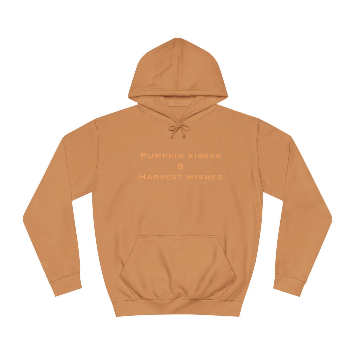 Pumpkin Kisses and Harvest Wishes Fall Season Unisex College Hoodie