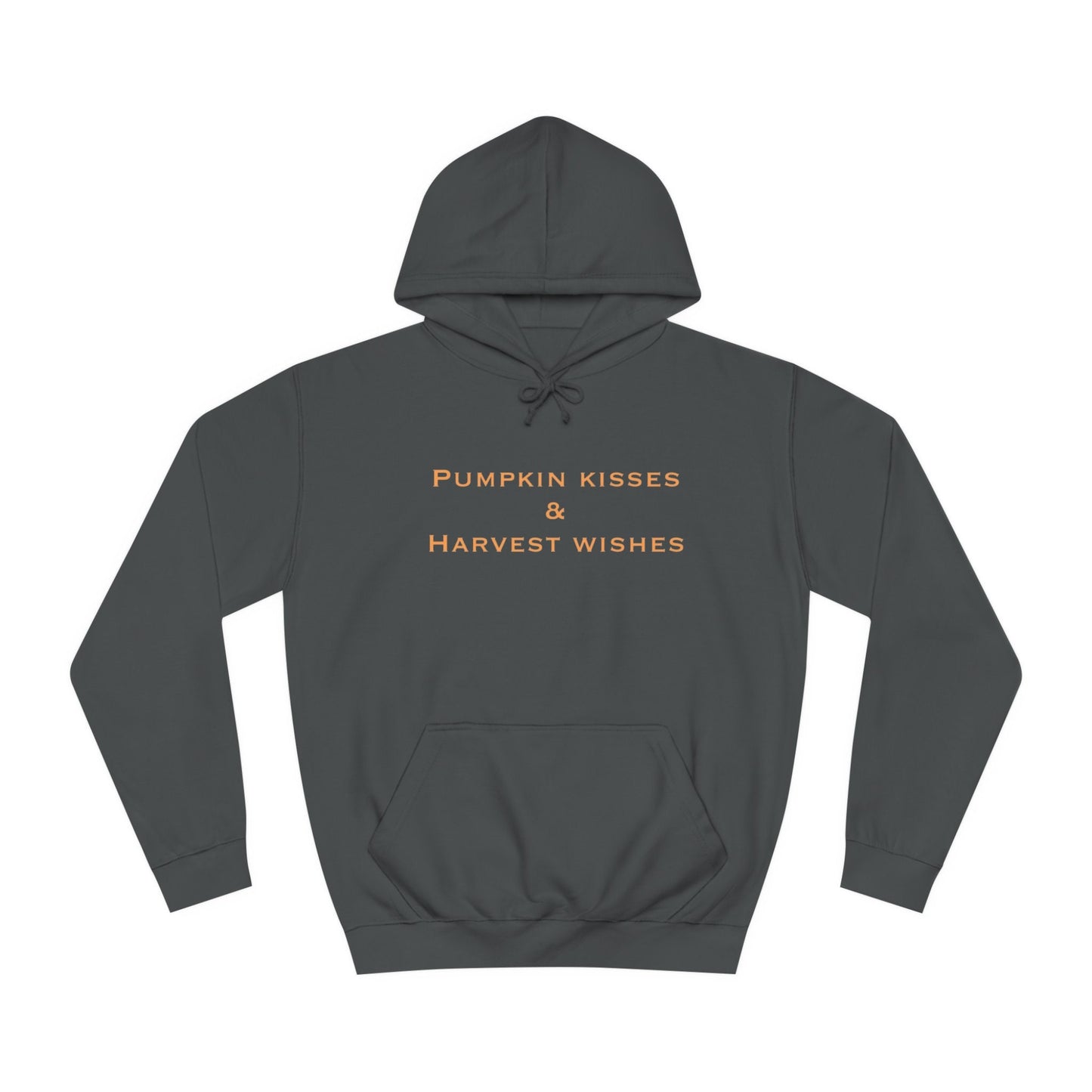 Pumpkin Kisses and Harvest Wishes Fall Season Unisex College Hoodie