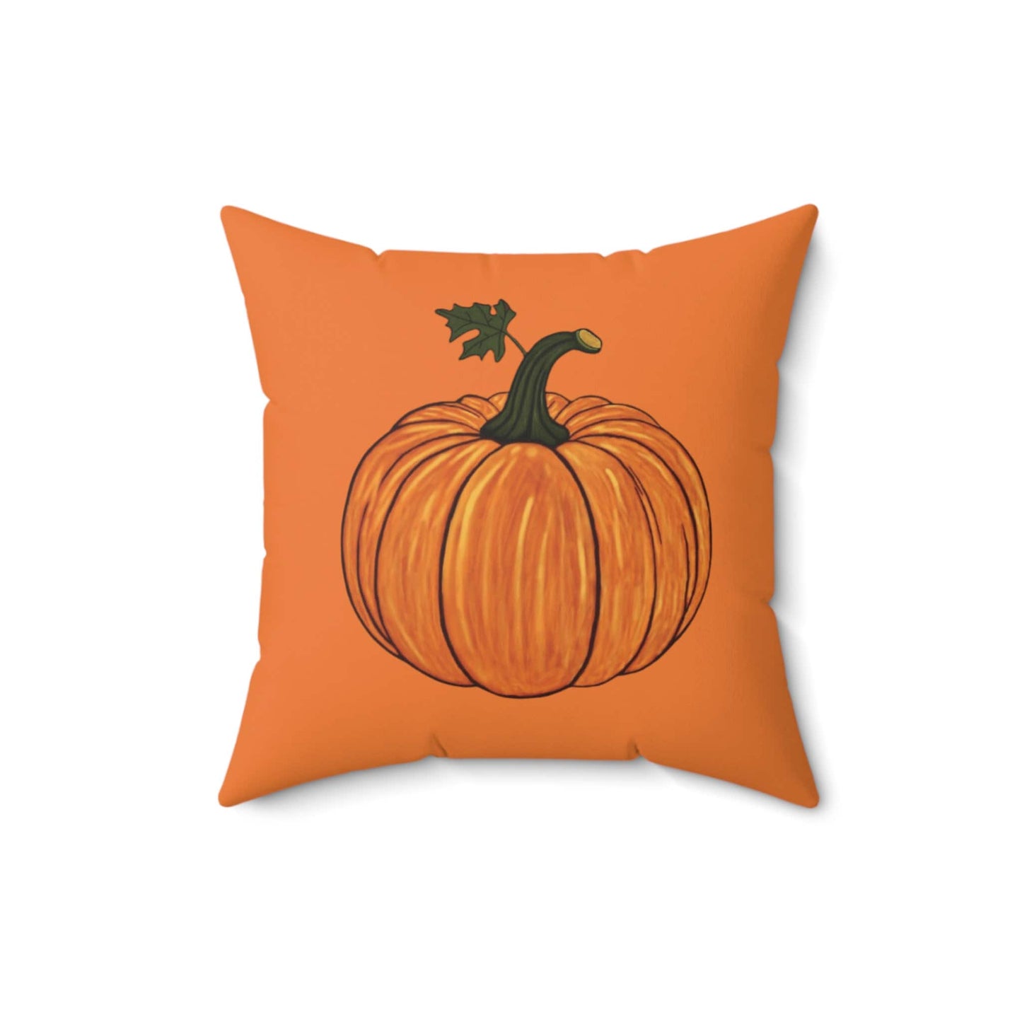 Pumpkin Kisses and Harvest Wishes Faux Suede Square Pillow