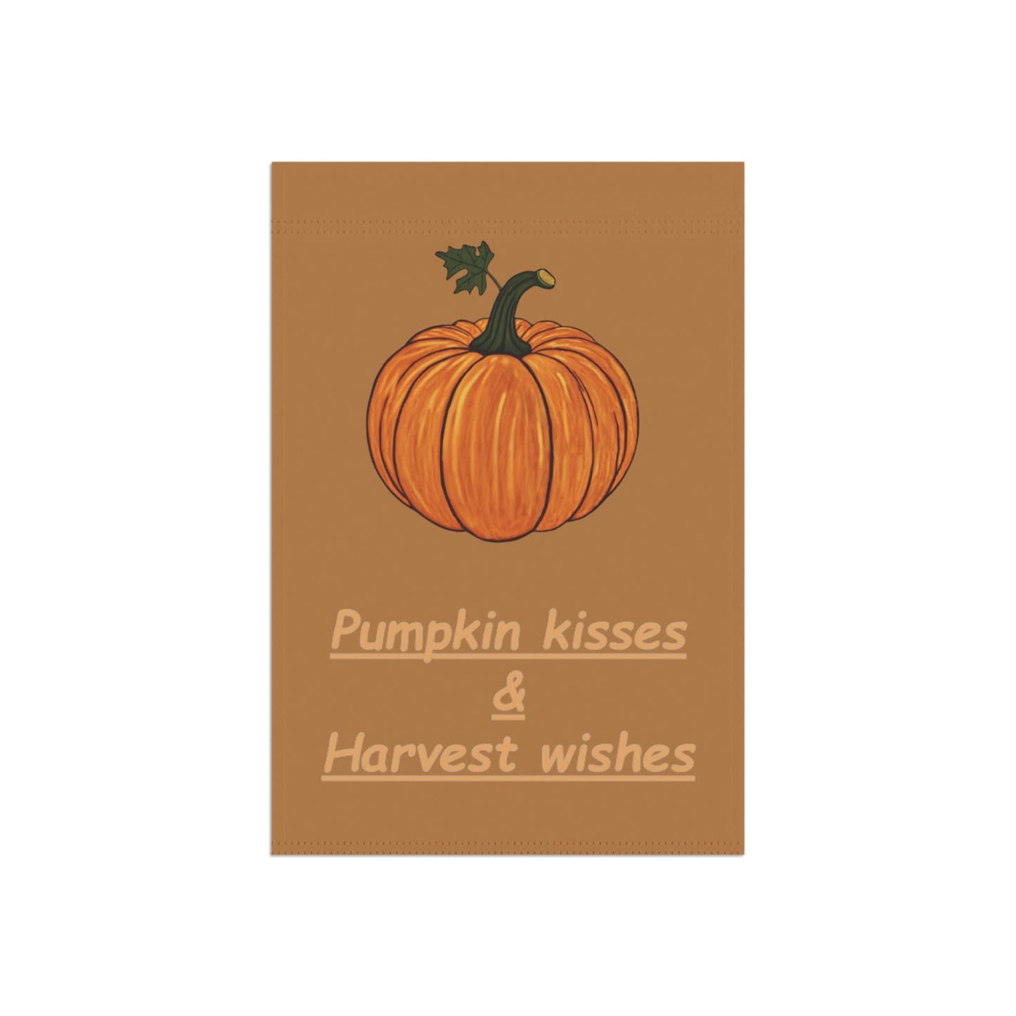 Pumpkin Kisses and Harvest Wishes Fall Garden & House Banner