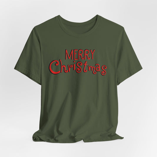 Santa Claus short sleeve tee hand-drawn Christmas holiday design unisex apparel