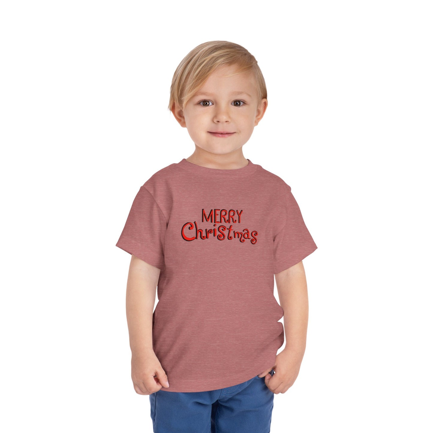 Santa toddler short sleeve tee hand-drawn Christmas design