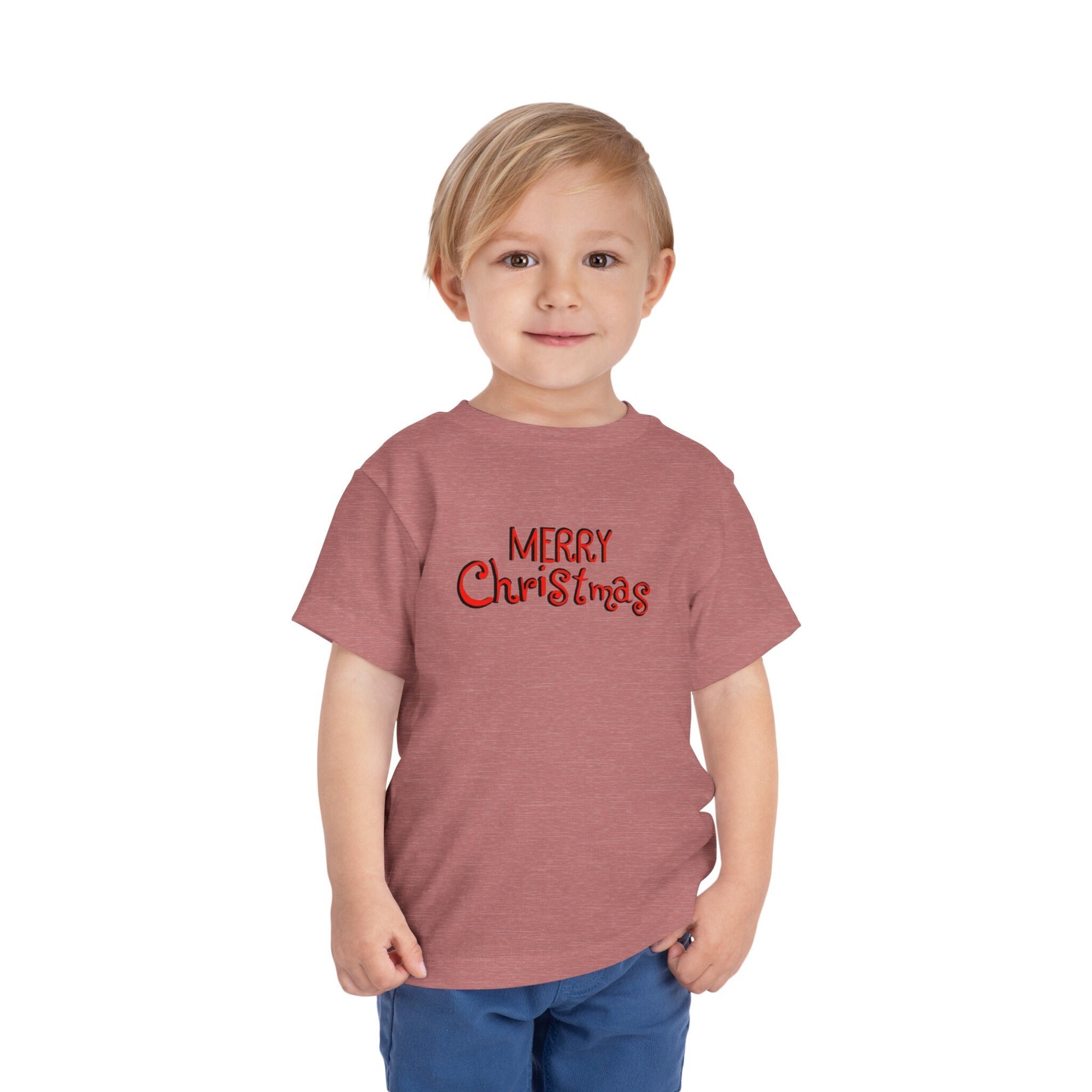 Santa toddler short sleeve tee hand-drawn Christmas design