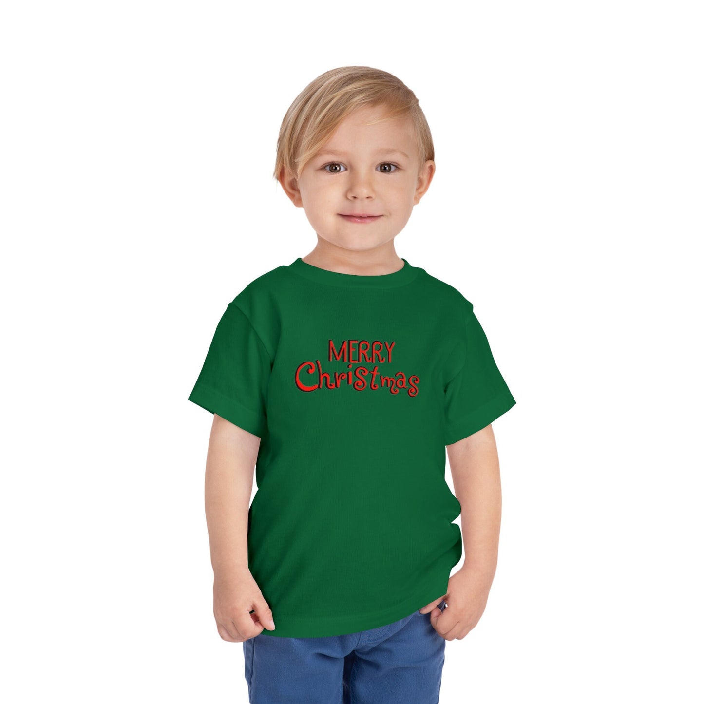 Santa toddler short sleeve tee hand-drawn Christmas design