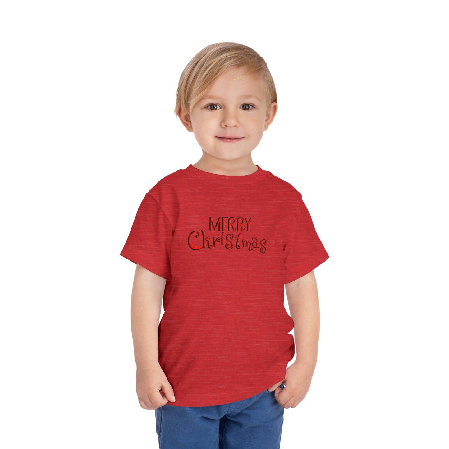 Santa toddler short sleeve tee hand-drawn Christmas design