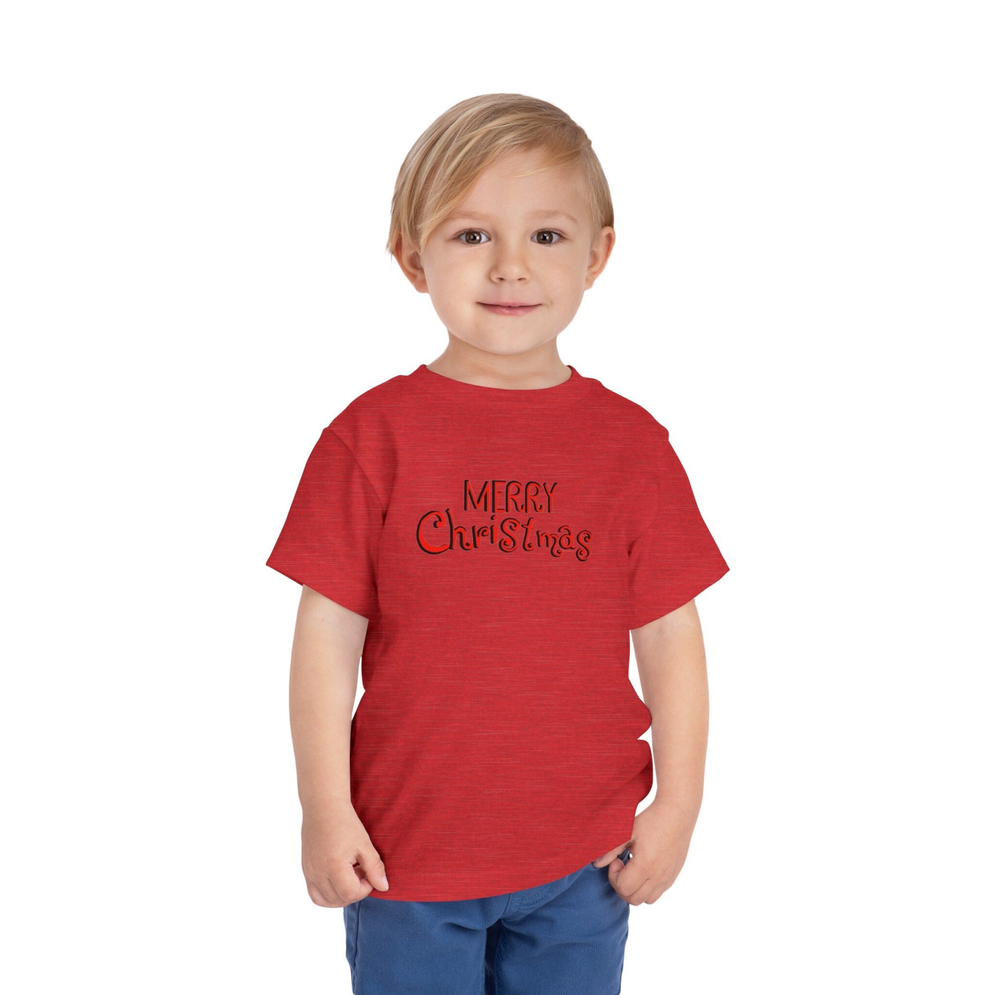 Santa toddler short sleeve tee hand-drawn Christmas design