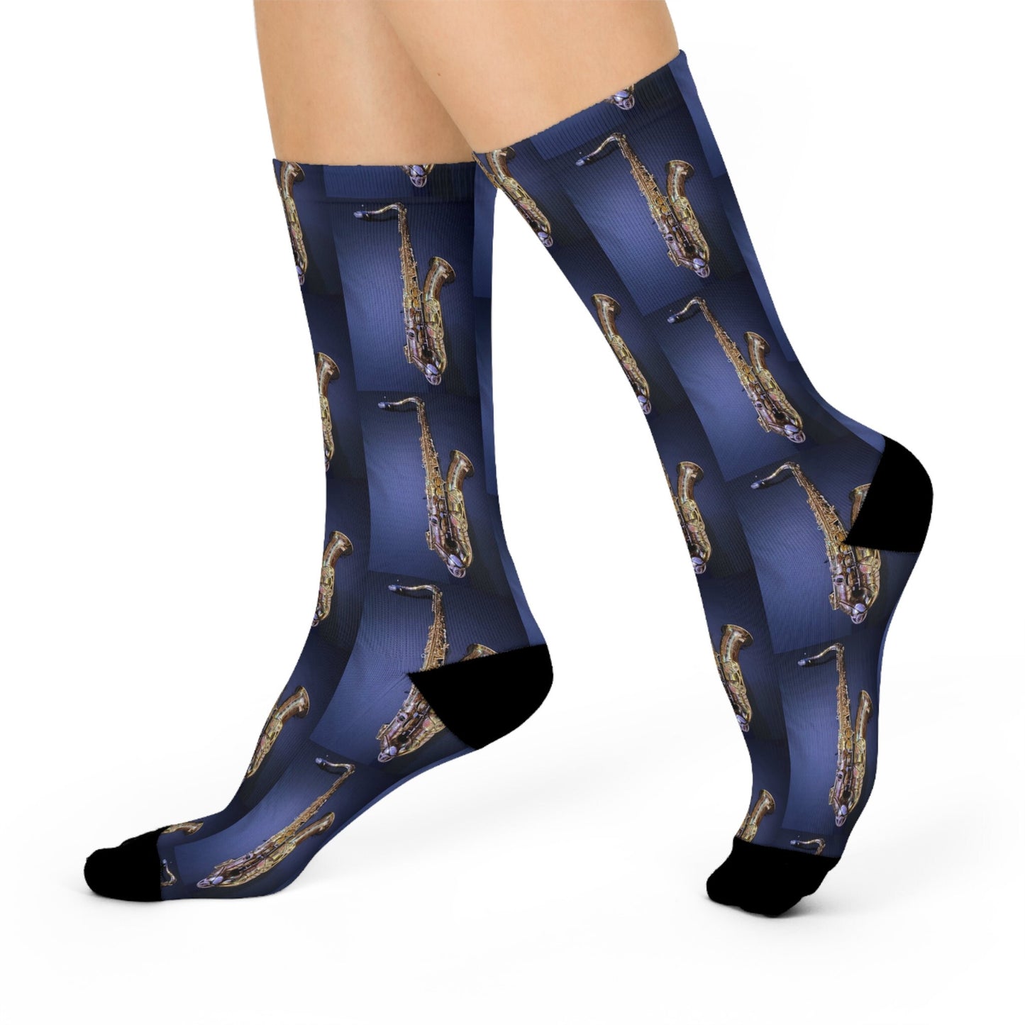 Sax Daddy C - Original Photo - Cushioned Crew Socks