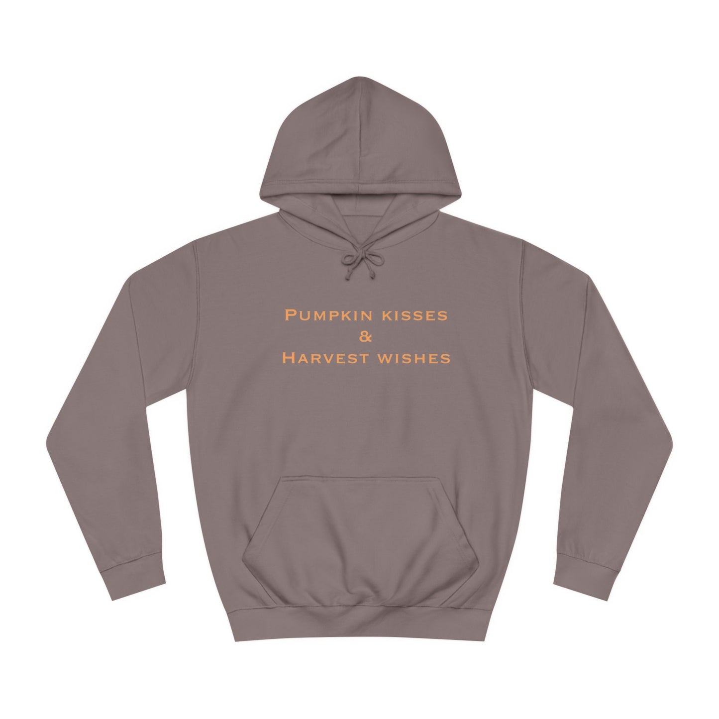 Pumpkin Kisses and Harvest Wishes Fall Season Unisex College Hoodie