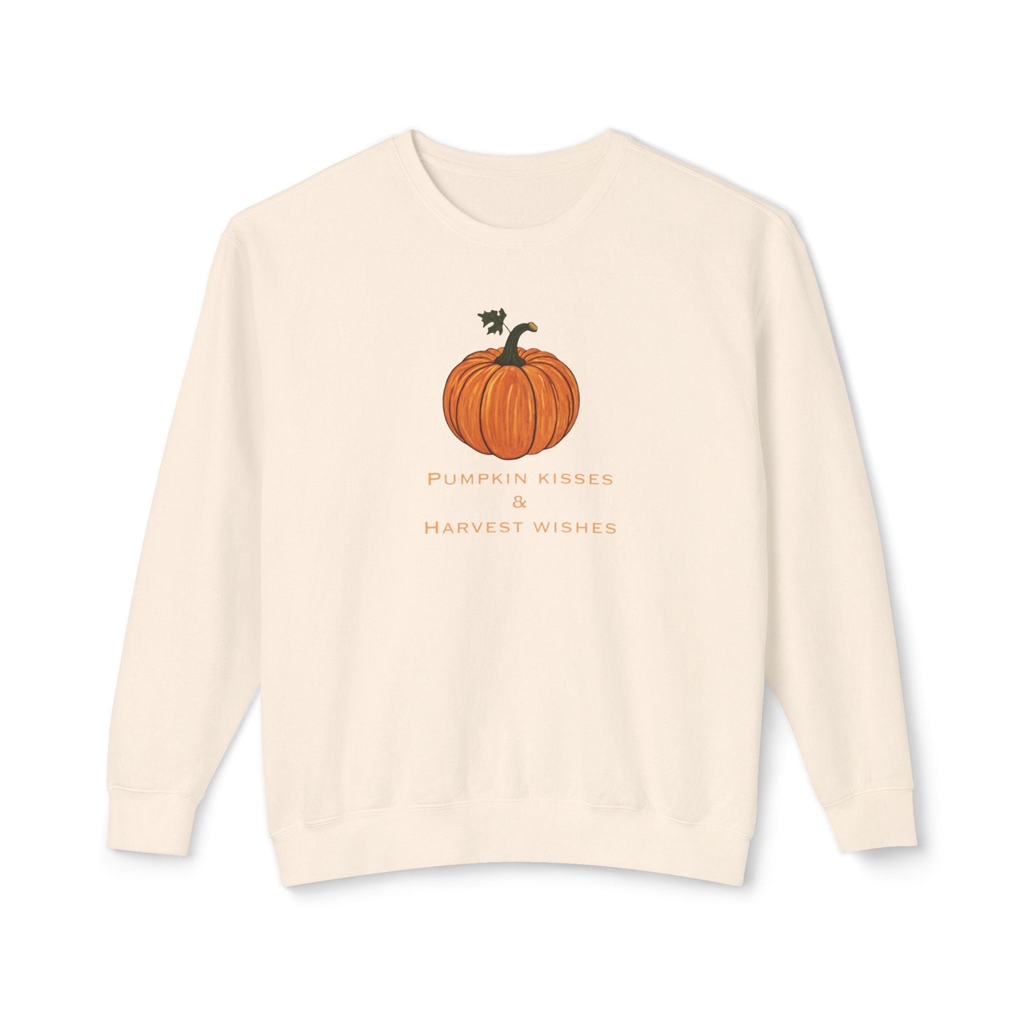 Pumpkin Kisses and Harvest Wishes Unisex Crew Sweatshirt