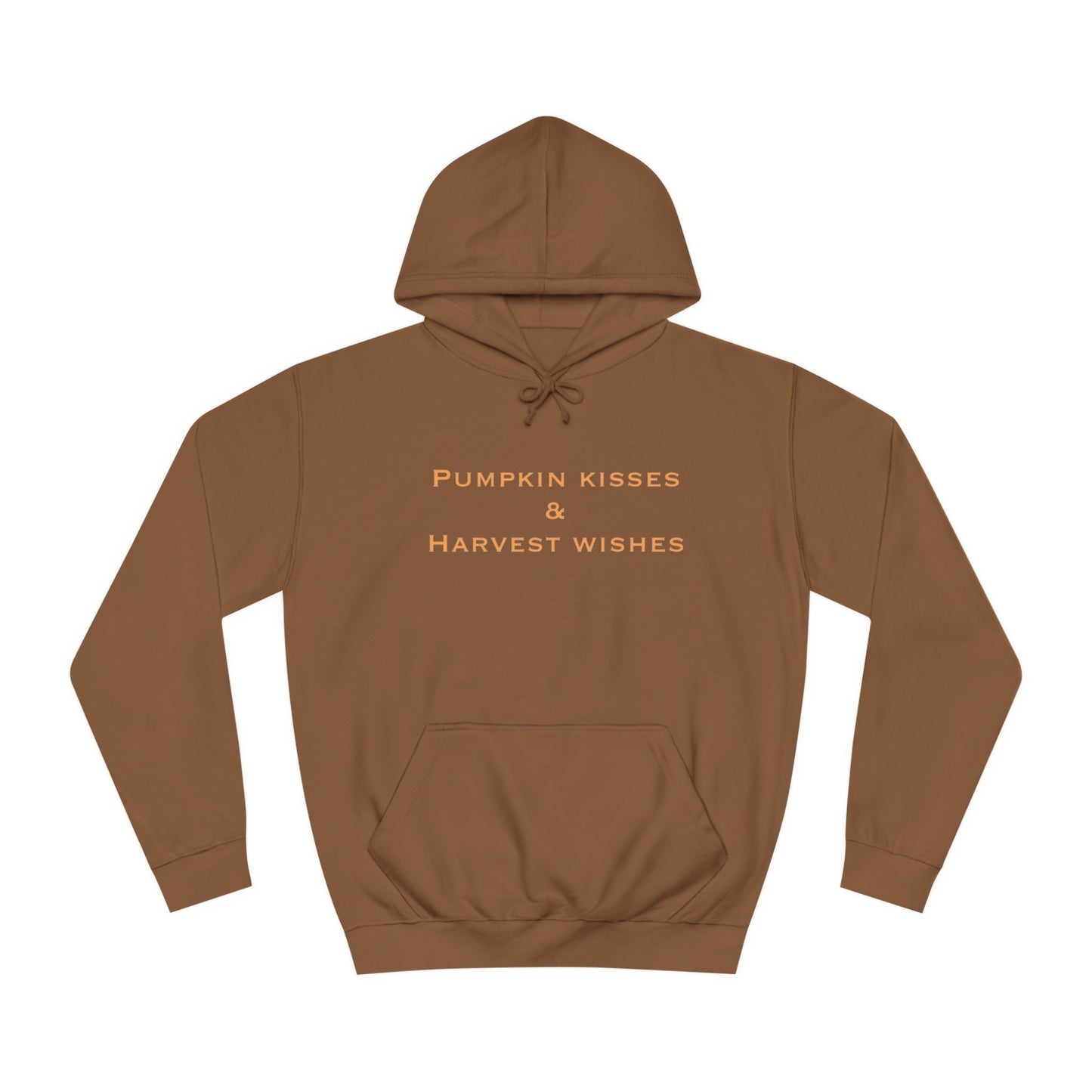 Pumpkin Kisses and Harvest Wishes Fall Season Unisex College Hoodie