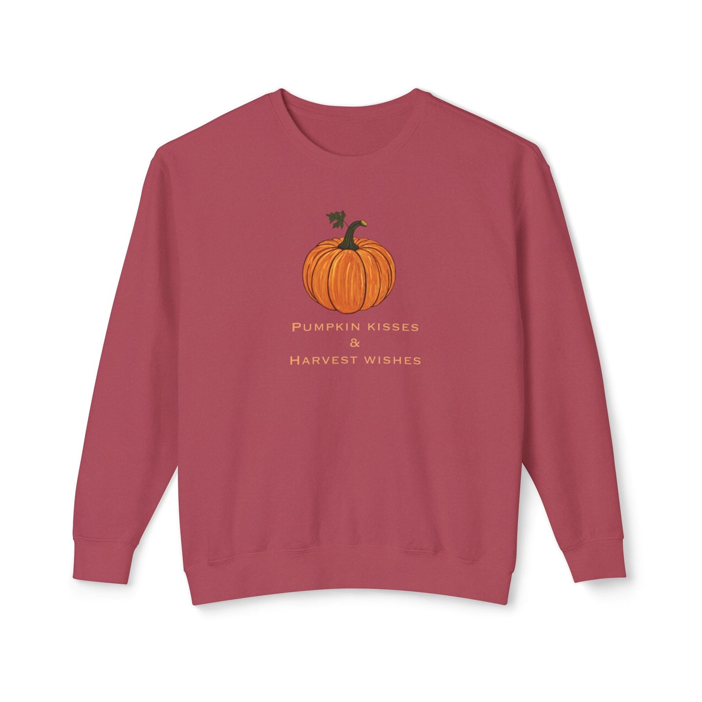 Pumpkin Kisses and Harvest Wishes Unisex Crew Sweatshirt