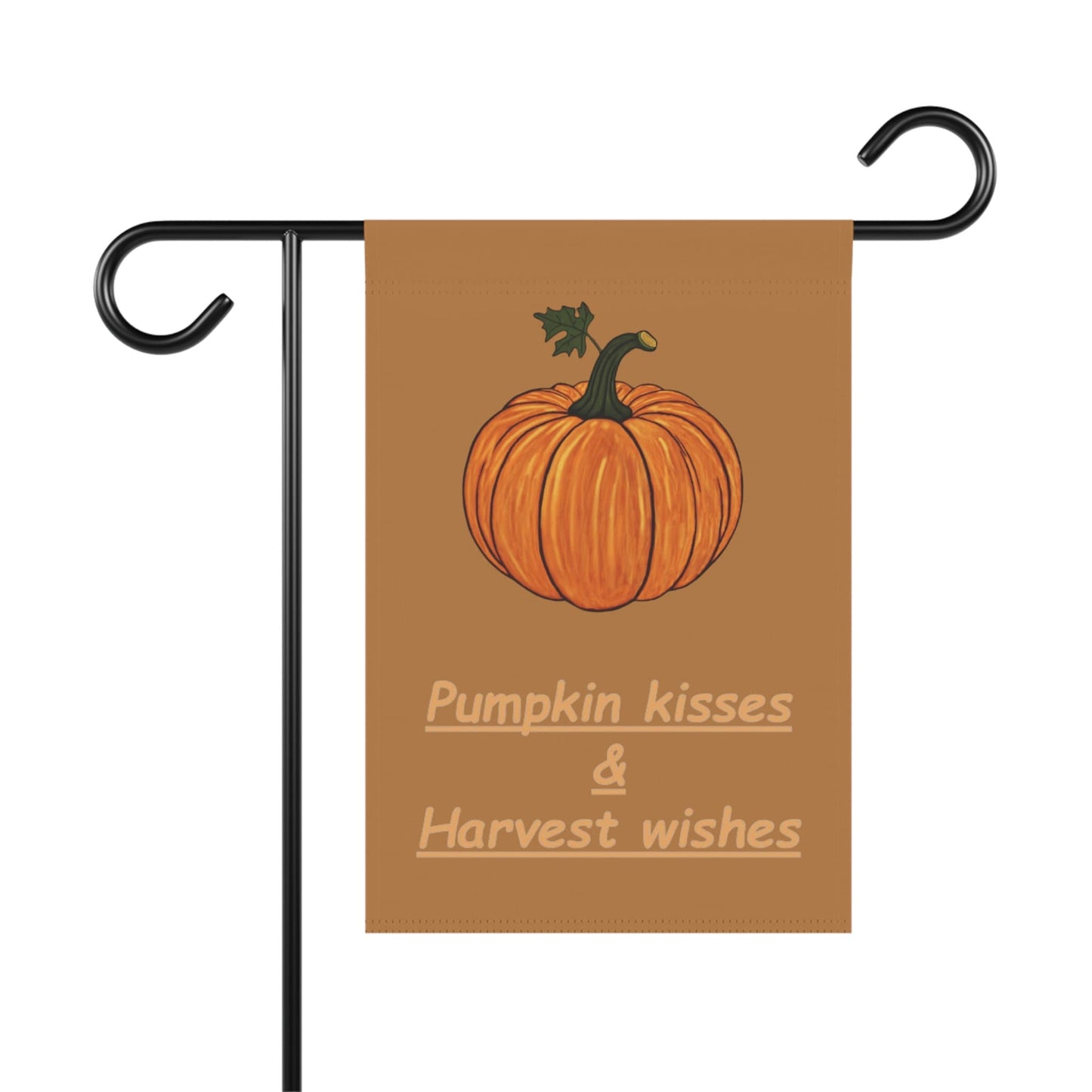 Pumpkin Kisses and Harvest Wishes Fall Garden & House Banner