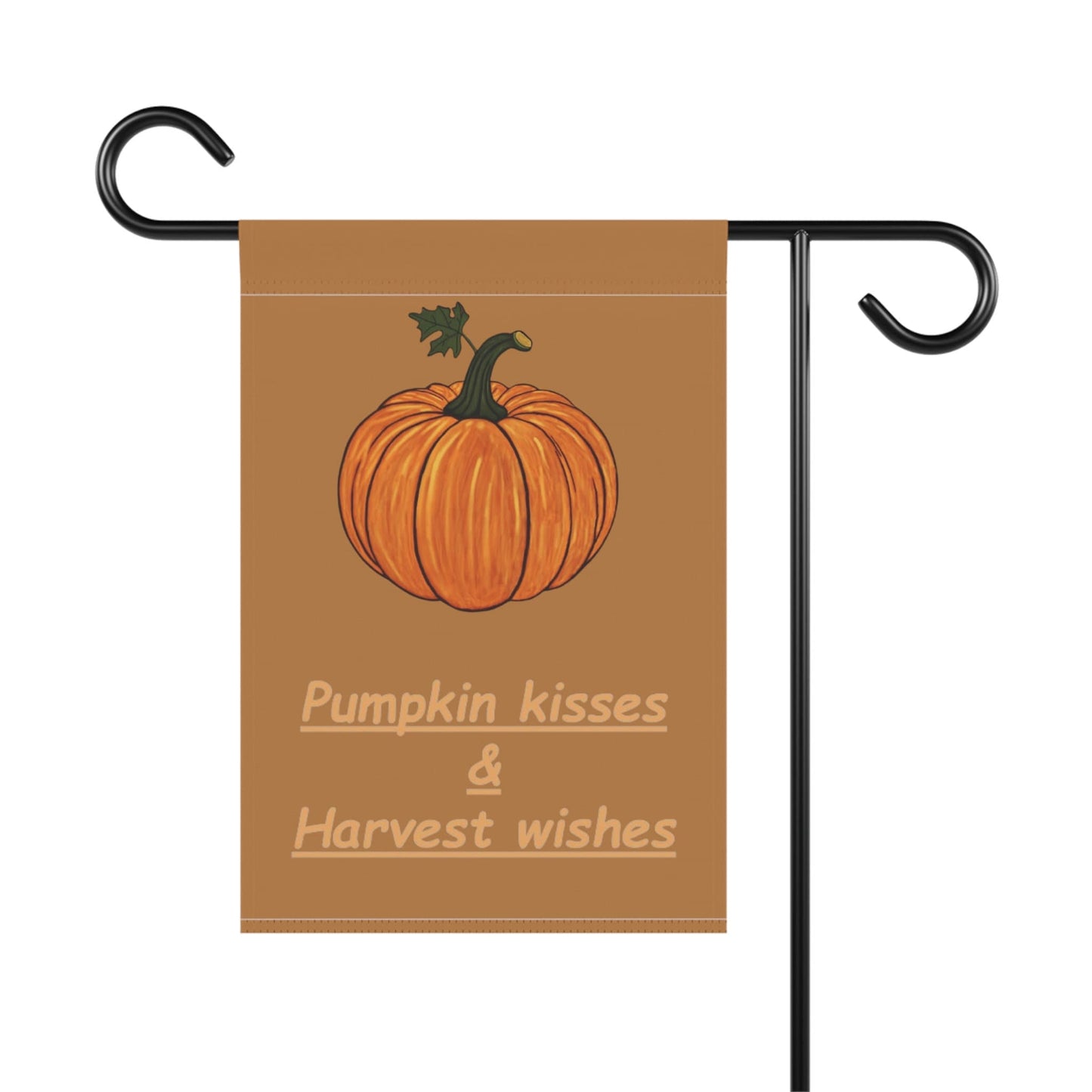 Pumpkin Kisses and Harvest Wishes Fall Garden & House Banner