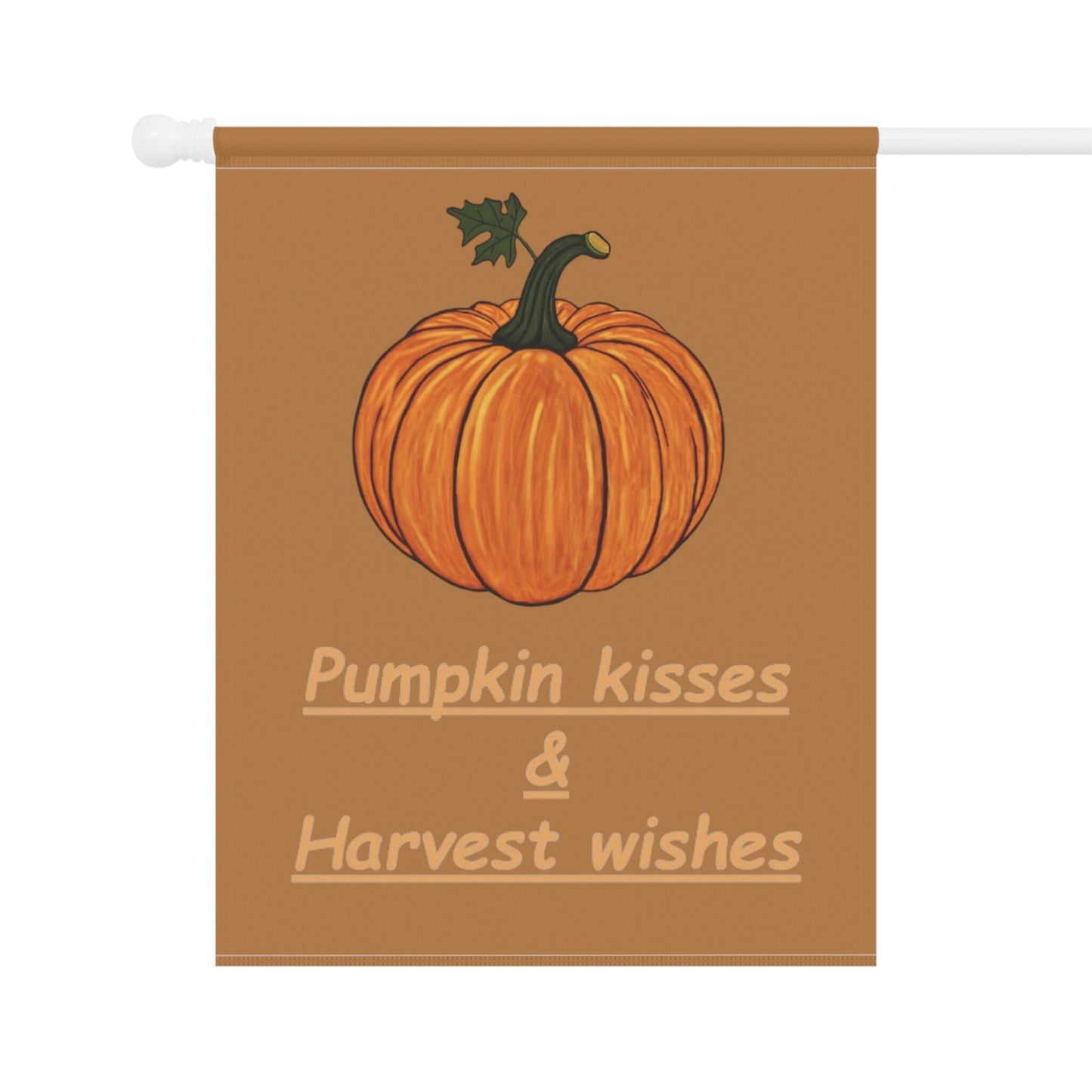 Pumpkin Kisses and Harvest Wishes Fall Garden & House Banner