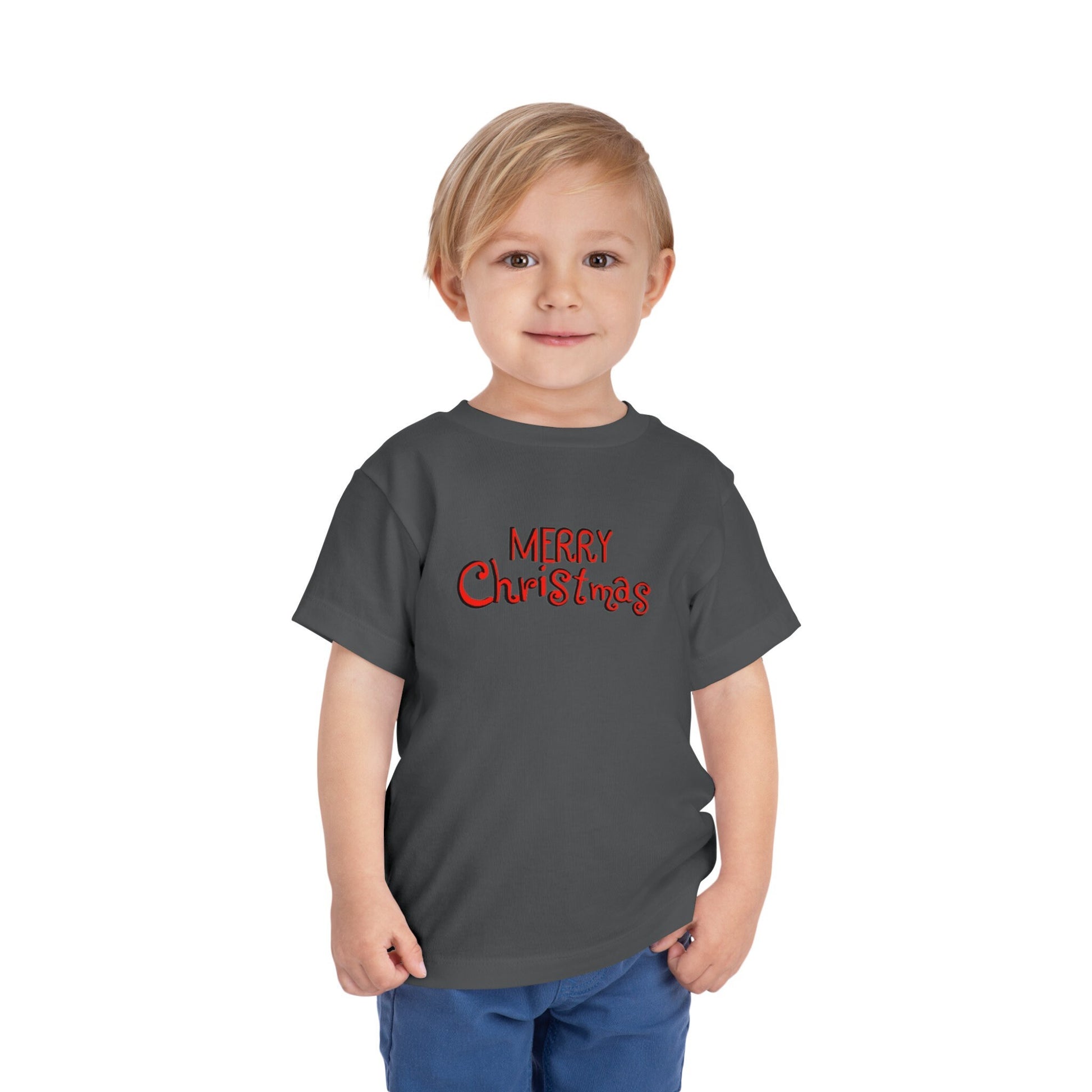 Santa toddler short sleeve tee hand-drawn Christmas design