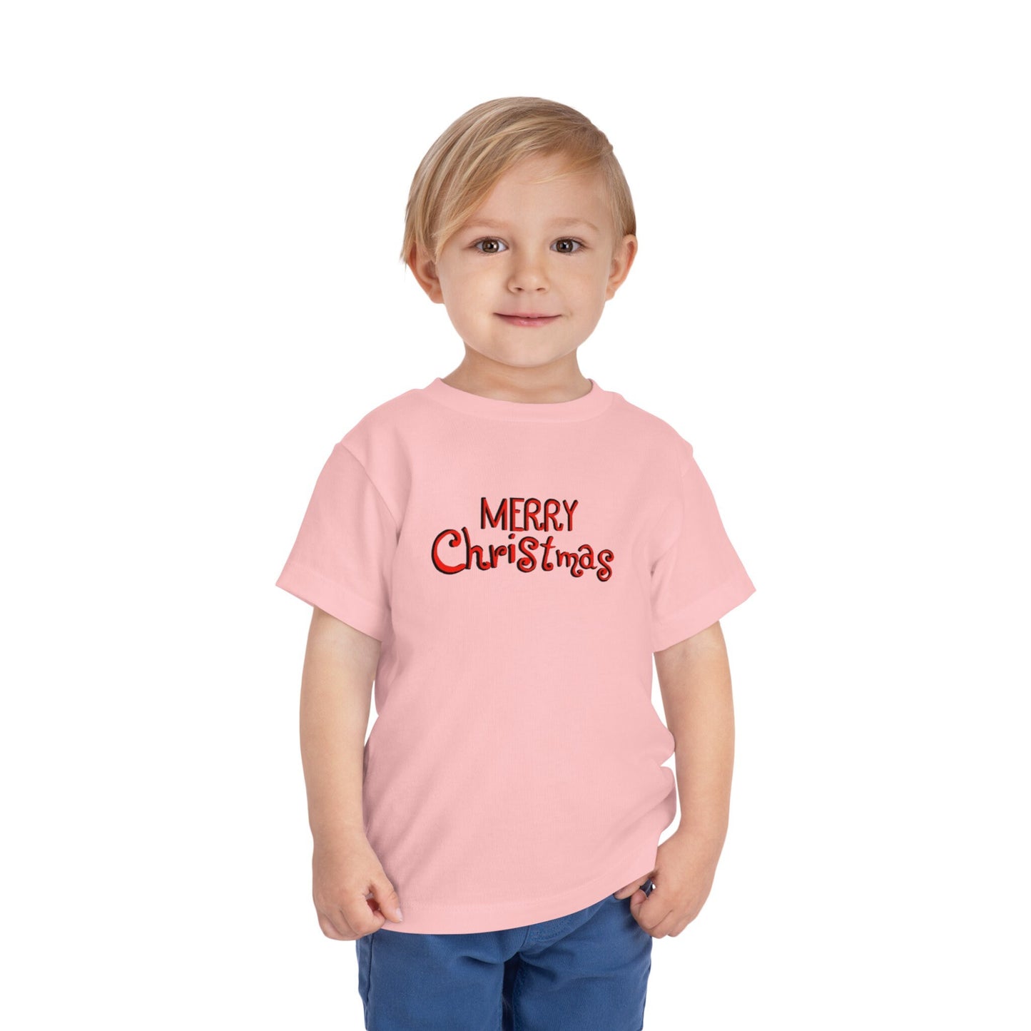 Santa toddler short sleeve tee hand-drawn Christmas design
