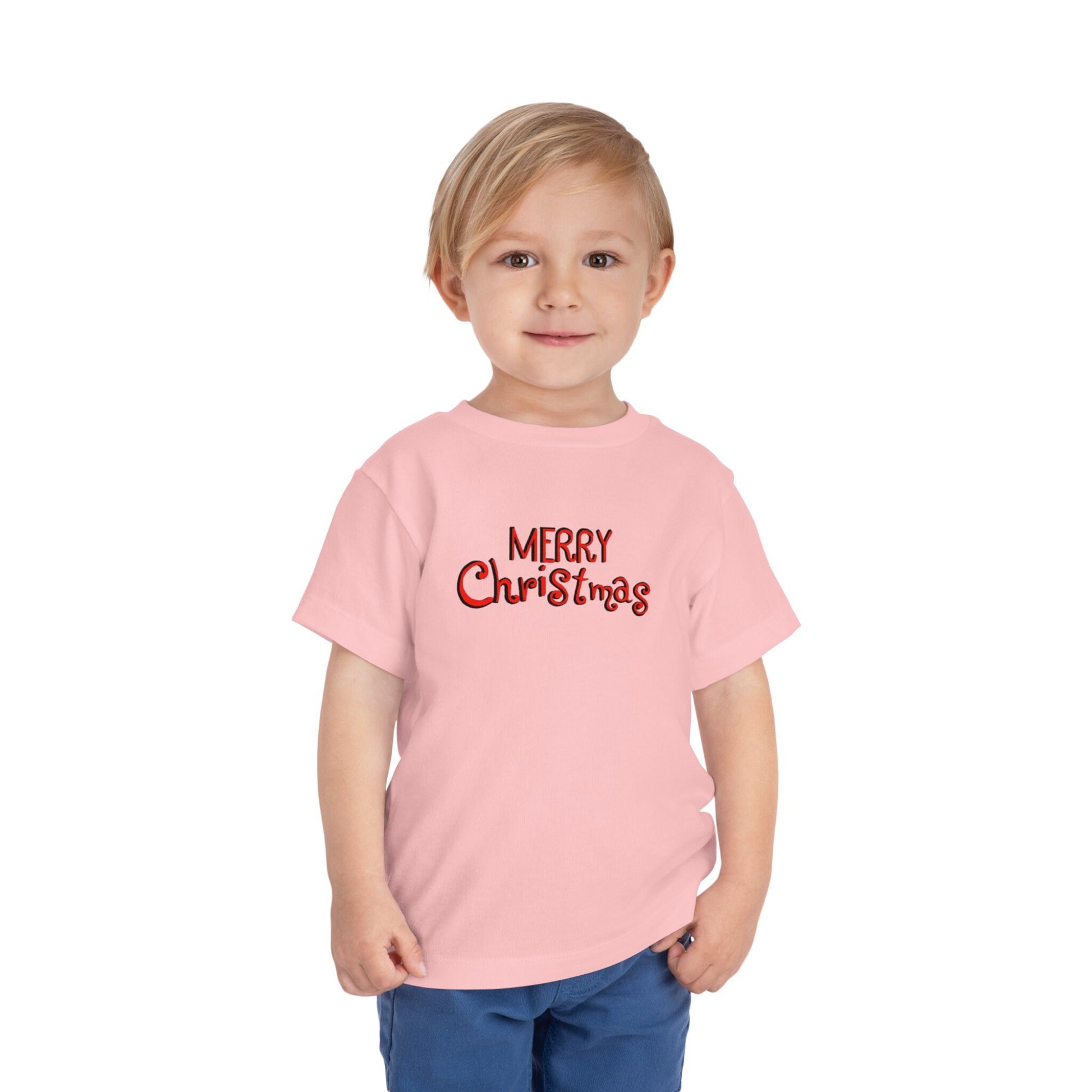 Santa toddler short sleeve tee hand-drawn Christmas design