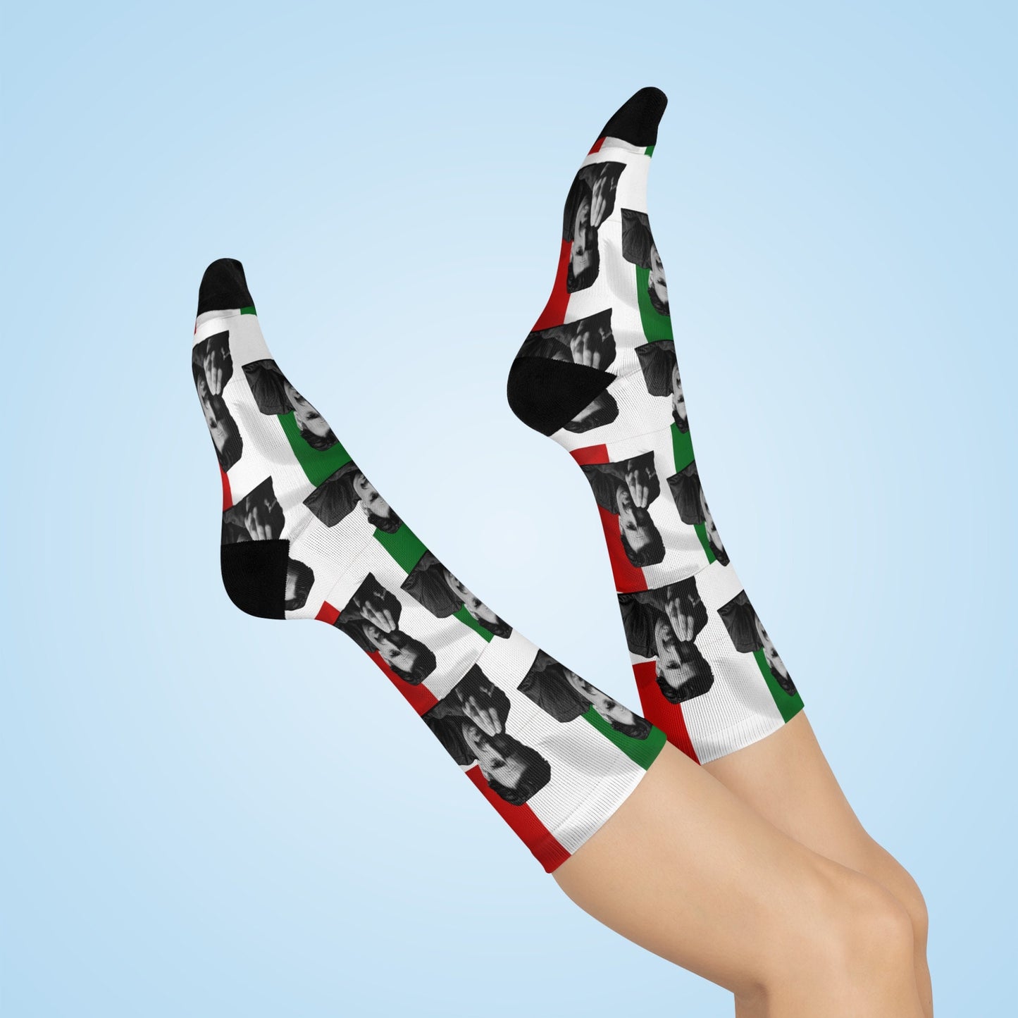 Zappa and the Italian Flag Cushioned Crew Socks