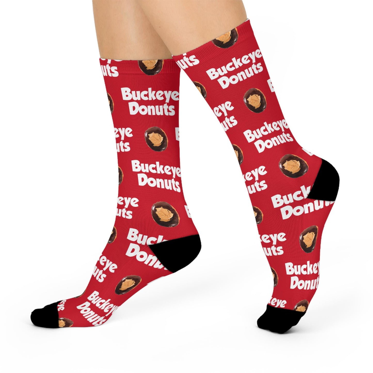 Buckeye Donuts Cushioned Crew Socks - Red