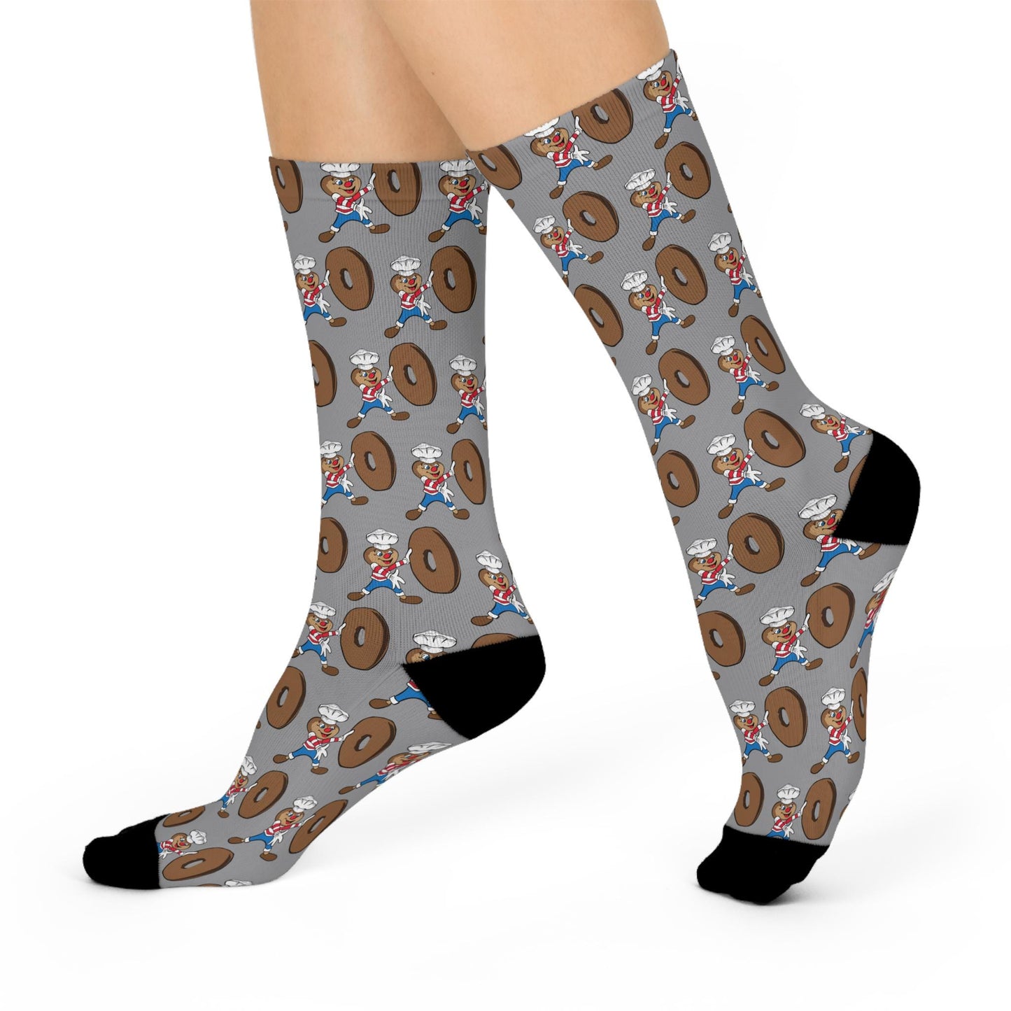 Brutus Loves Buckeye Donuts Cushioned Crew Socks - Gray