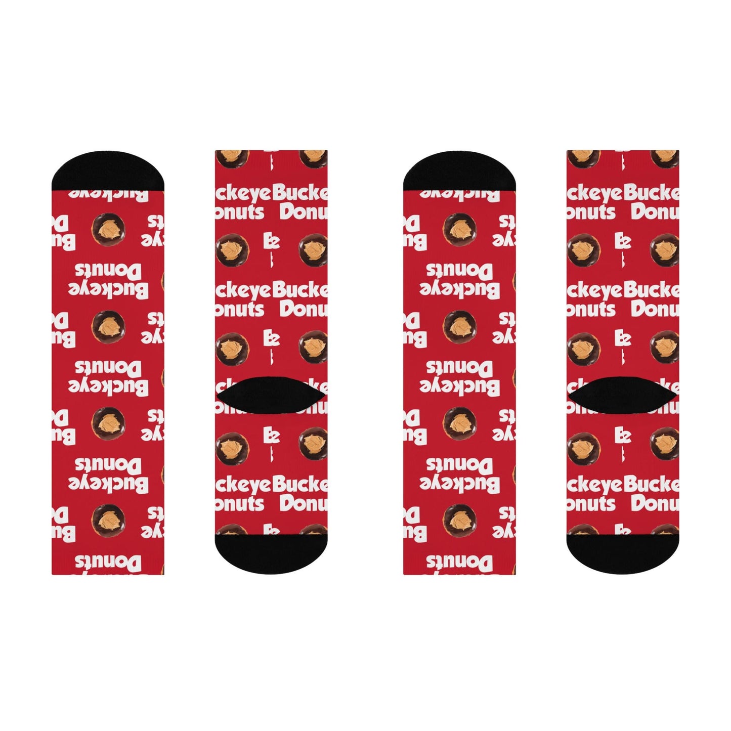 Buckeye Donuts Cushioned Crew Socks - Red