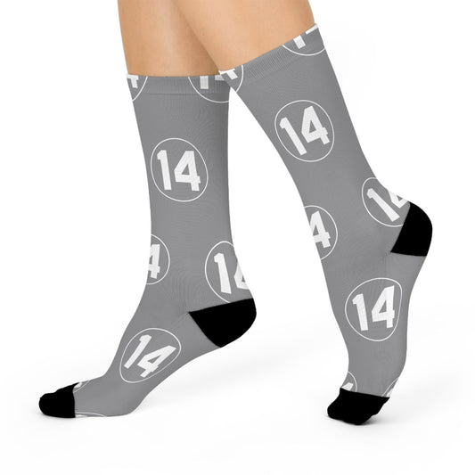 Gray Pete Rose Legacy Tribute Socks - Iconic Number 14 Sports Remembrance