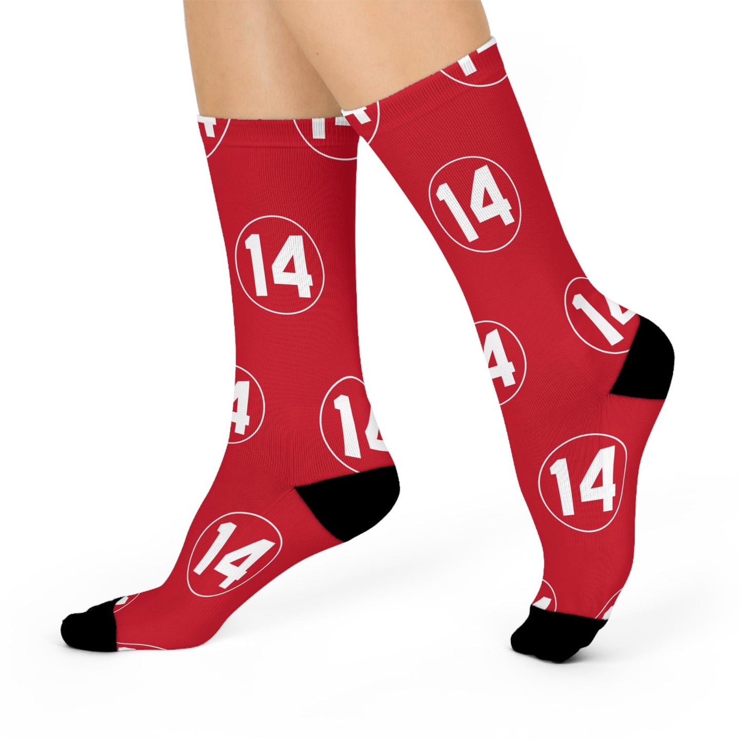 Red Pete Rose Legacy Tribute Socks - Iconic Number 14 Sports Remembrance