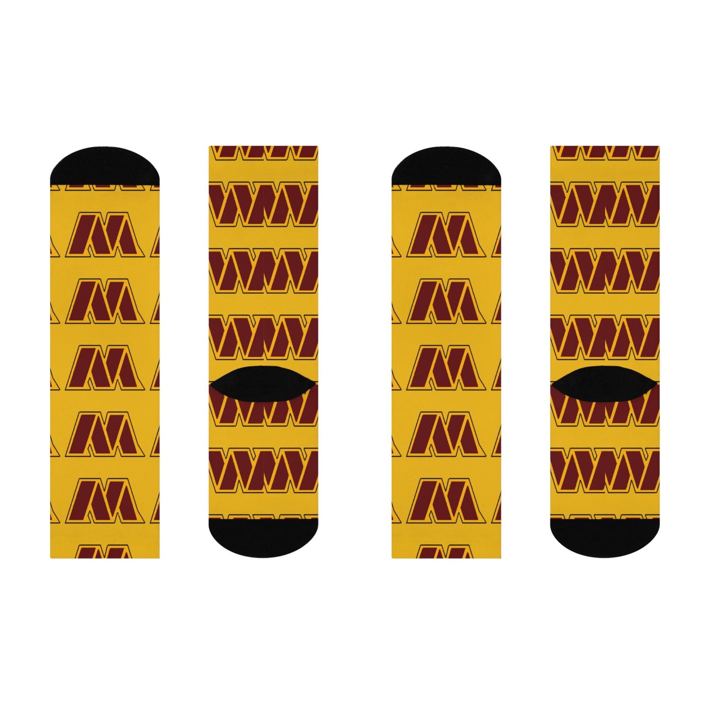 Hand-Drawn Washington Commanders Socks - Unique Fan Art for Game Day