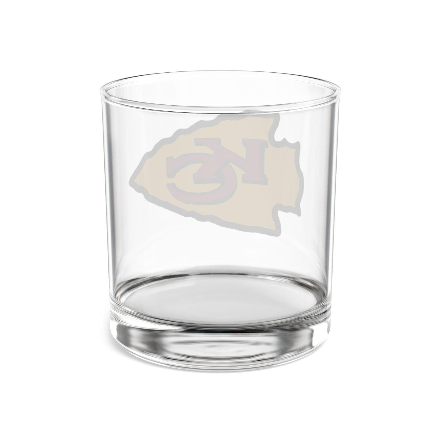 Kansas City Chiefs Inspired 10oz Rocks Glass - Team Spirit Barware - Hand Drawn Art