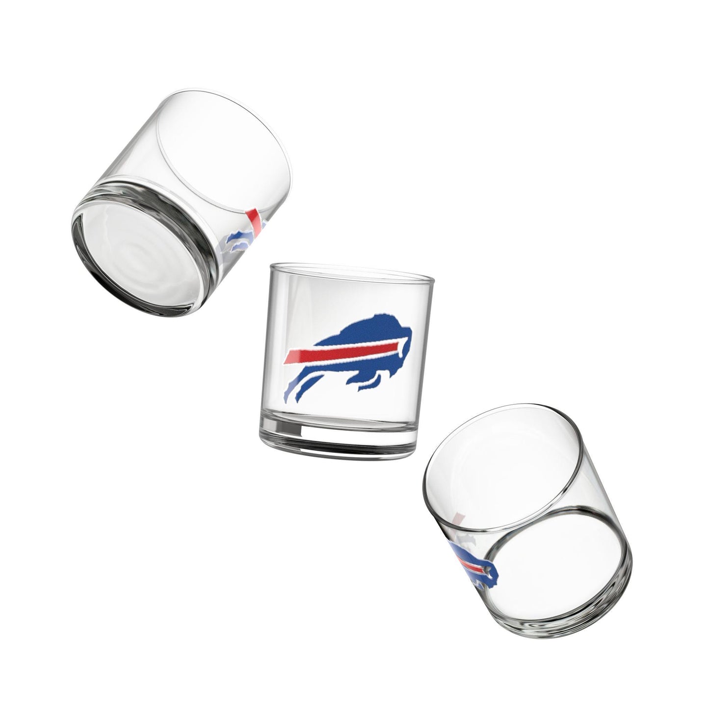 Buffalo Bills 10oz Rocks Glass - Team Spirit Barware - Hand Drawn Art