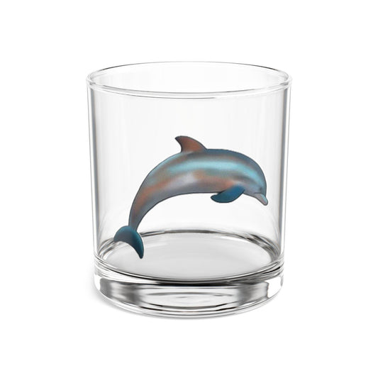 Miami Dolphins Inspired 10oz Rocks Glass - Team Spirit Barware - Hand Drawn Art