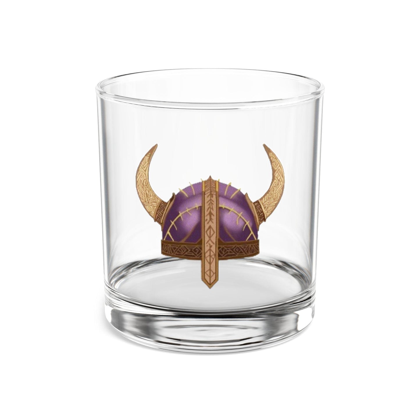 Minnesota Vikings Inspired 10oz Rocks Glass - Team Spirit Barware - Hand Drawn Art