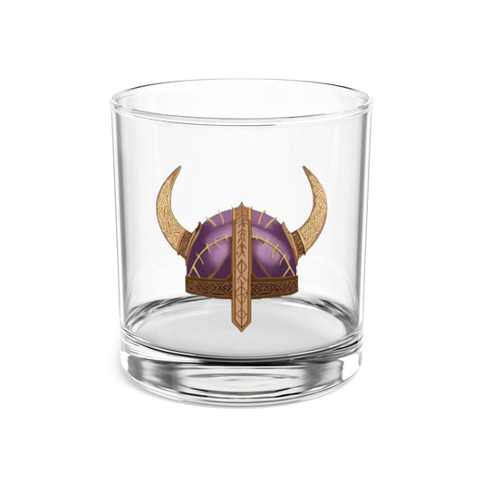 Minnesota Vikings Inspired 10oz Rocks Glass - Team Spirit Barware - Hand Drawn Art