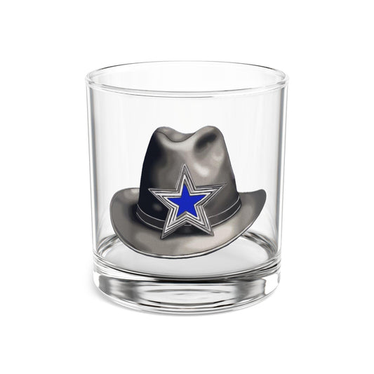 Dallas Cowboys Inspired 10oz Rocks Glass - Team Spirit Barware - Hand Drawn Art