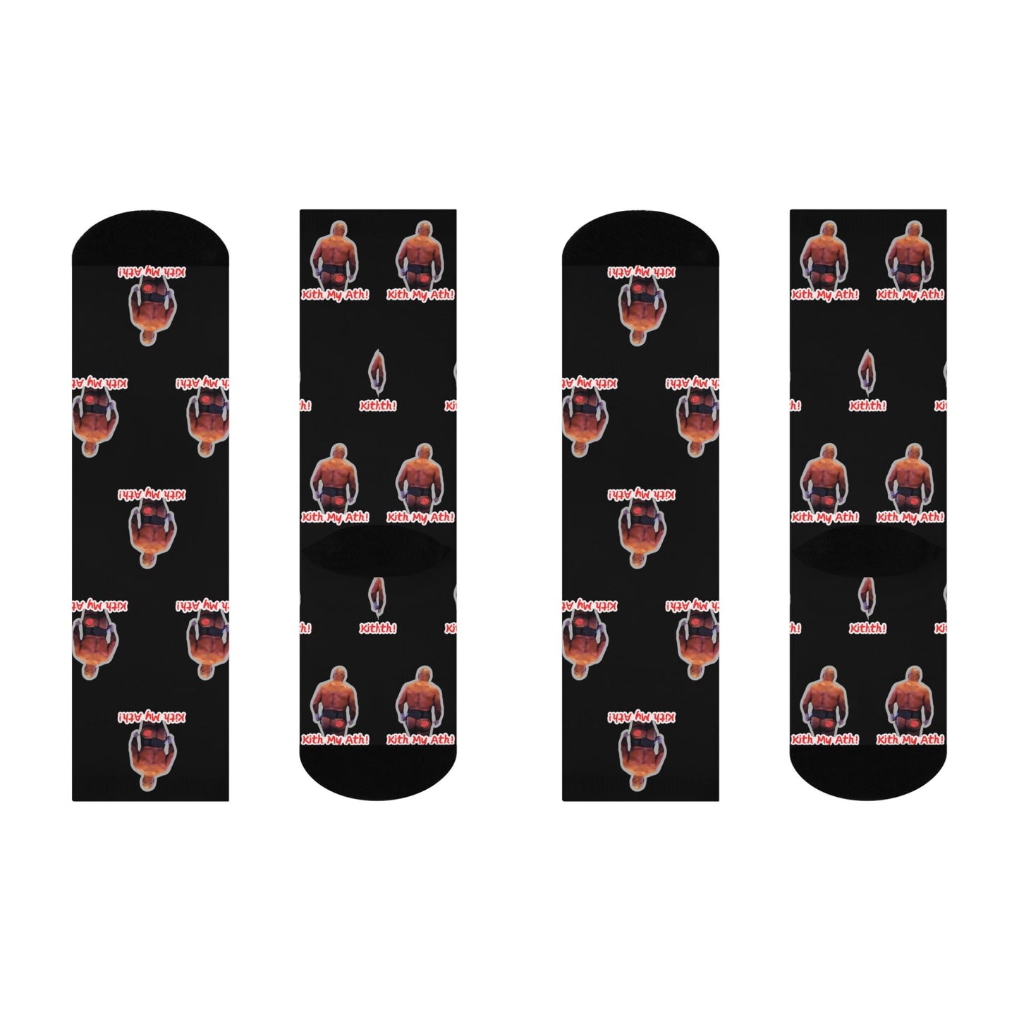 Funny Kith My Ath Cushioned Crew Socks - Hilarious Mike Tyson Inspired Gift