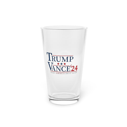 Trump Vance 2024 16-Ounce Pint Glass - Celebrate Victory and Patriotism