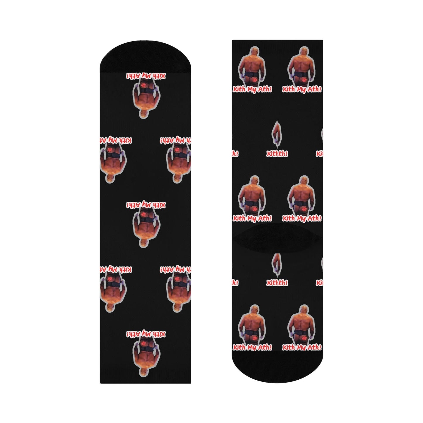 Funny Kith My Ath Cushioned Crew Socks - Hilarious Mike Tyson Inspired Gift