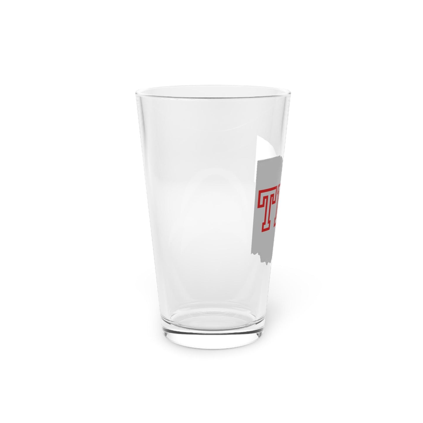 The Ohio State Inspired Pint Glass - Ohio Map Design with THE Text, 16oz College Sports Gift