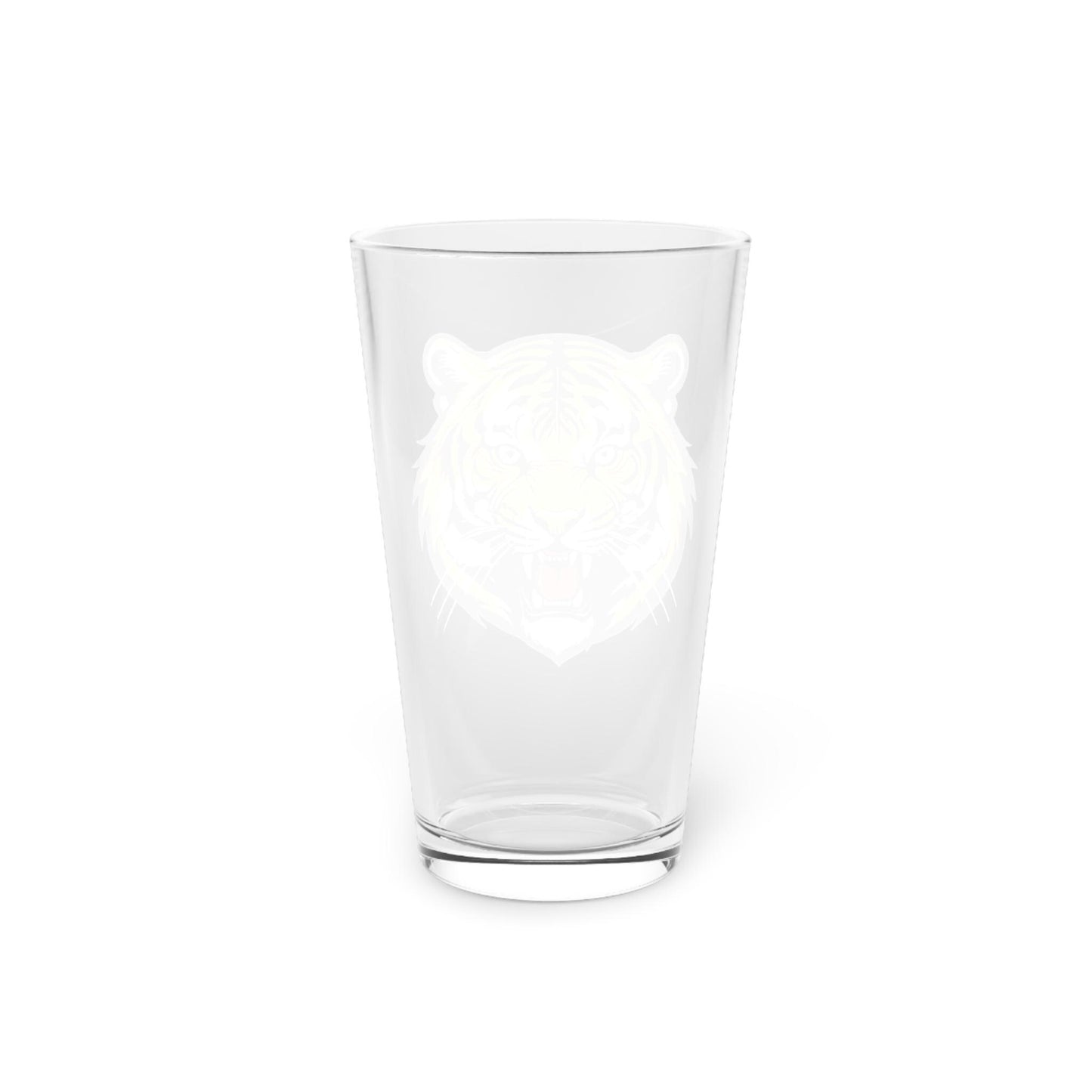 Hand-Drawn Bengals Tiger Pint Glass - Football Fan Gift, 16oz Pint Glass