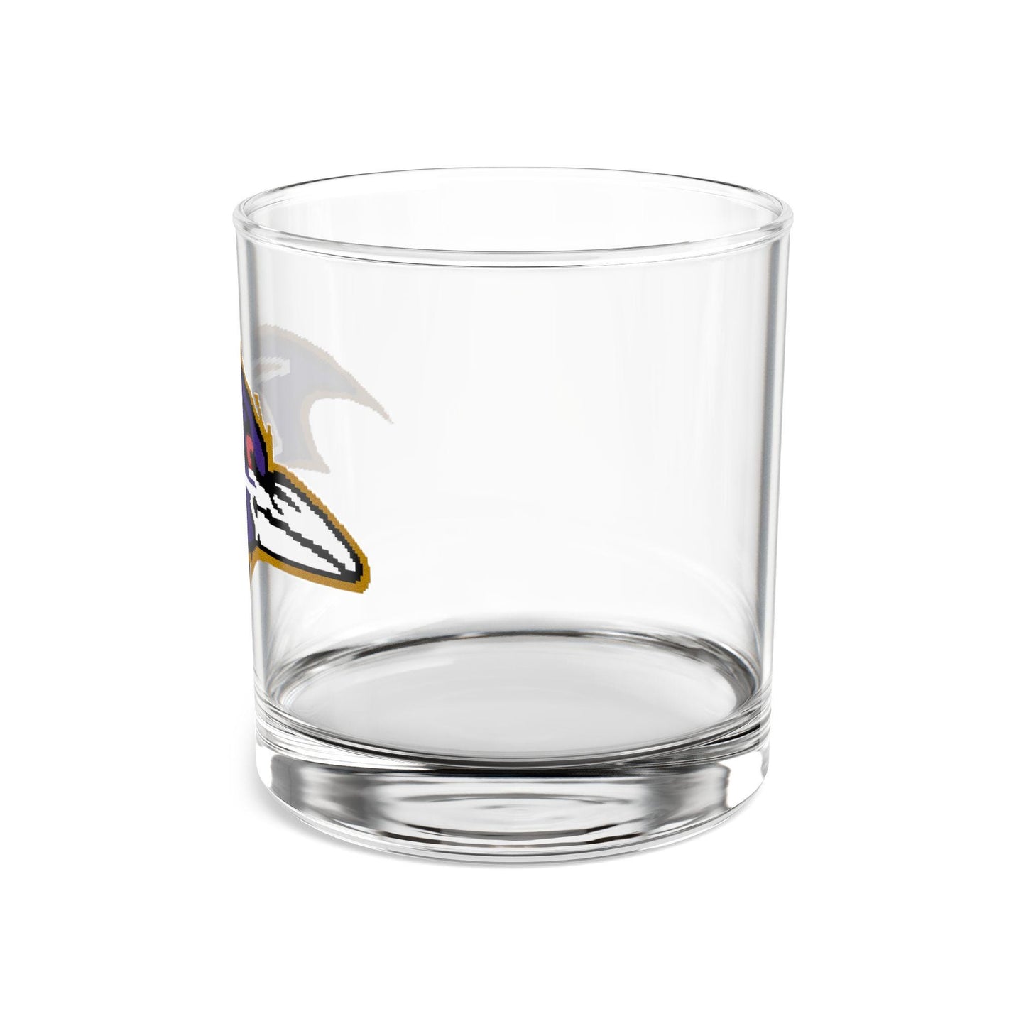 Hand-Drawn Baltimore Ravens Rocks Glass - 11oz Whiskey Glass, Unique NFL Fan Gift, Football Barware Rocks Glass, 10oz