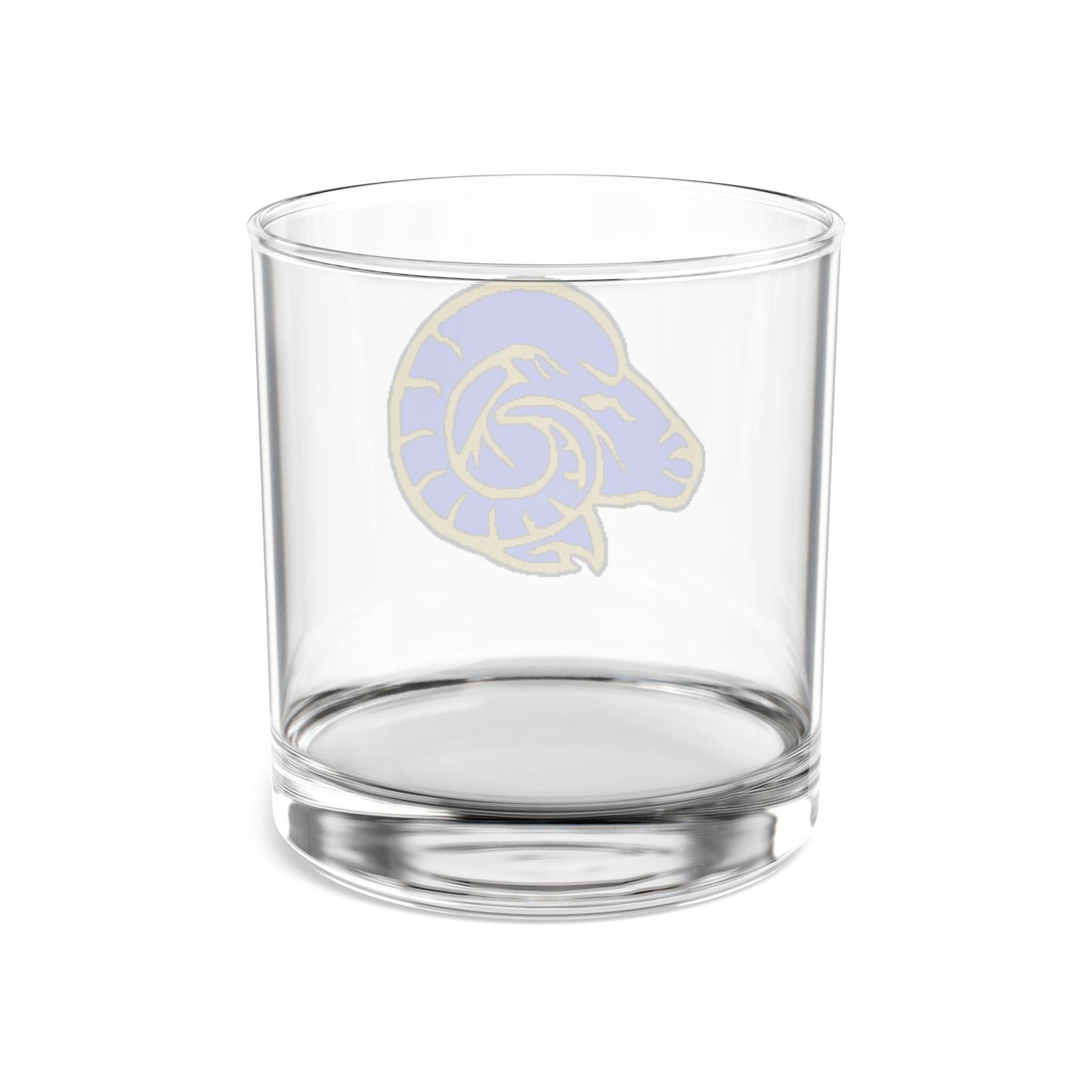 Hand-Drawn LA Rams Logo Rocks Glass - Gold and Blue NFL Fan Rocks Glass, 10oz Gift