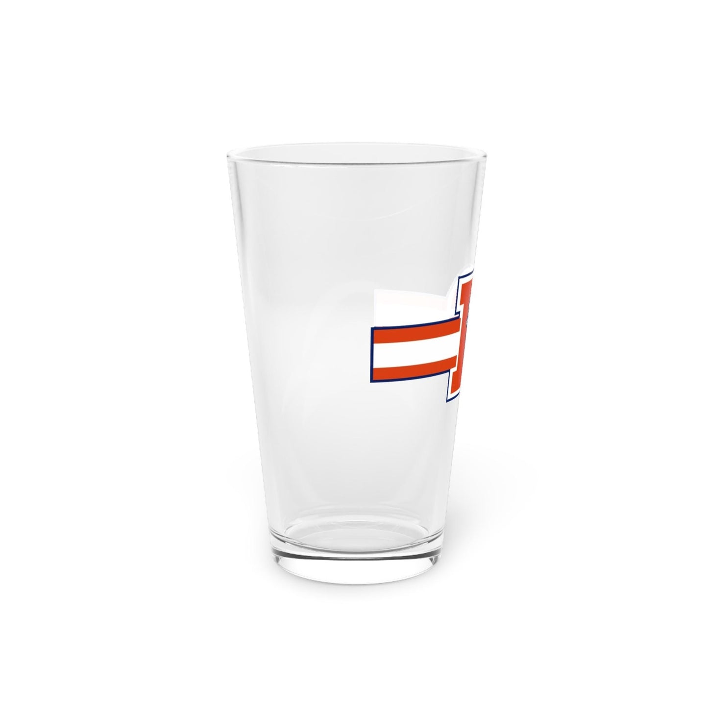 Denver Broncos hand-drawn pint glass NFL bronco horse logo 16oz fan