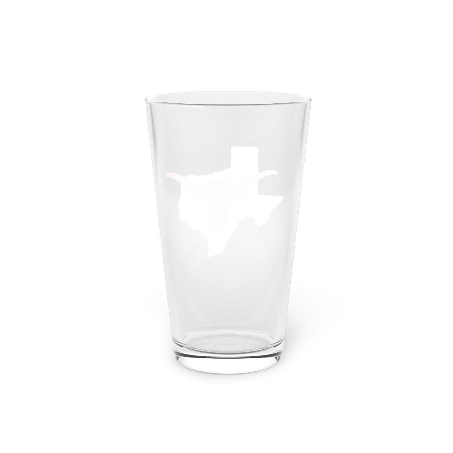 Hand-Drawn Texas Longhorn Pint Glass - Texas-Inspired Drinkware Pint Glass, 16oz