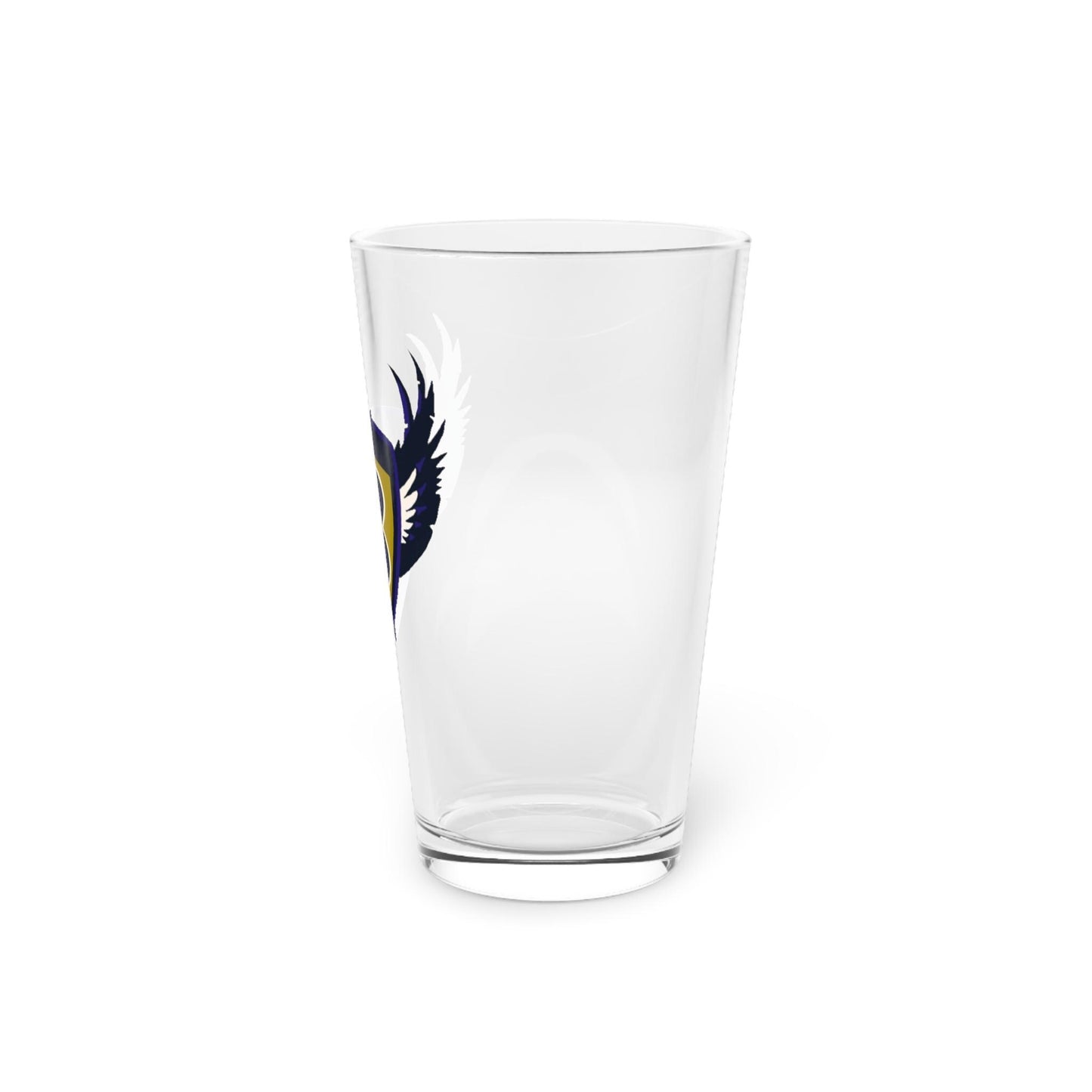 Hand-Drawn Baltimore Ravens Pint Glass - Retro Fan Art Design Pint Glass, 16oz