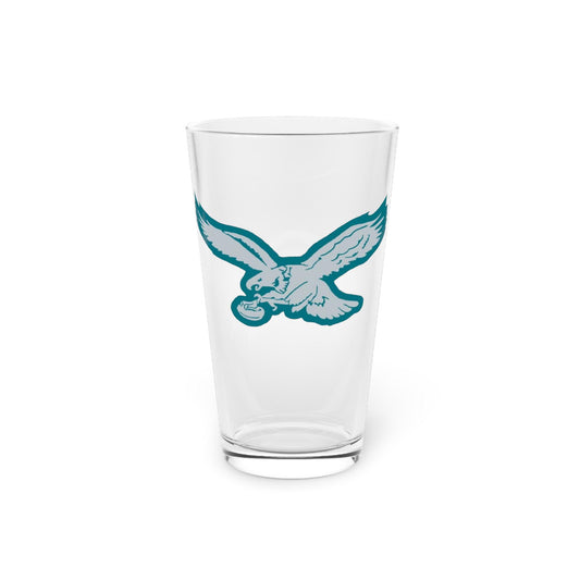 Hand-Drawn Philadelphia Eagles-Inspired Pint Glass - Vintage Design with Modern Colors  Pint Glass, 16oz