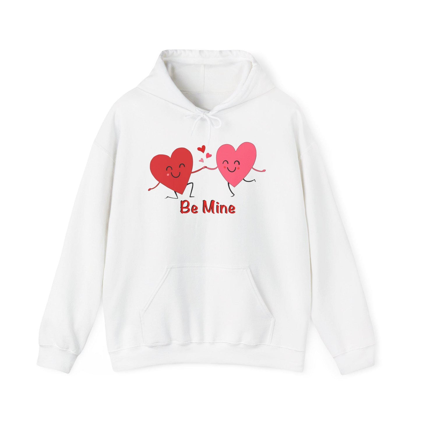 Be Mine Valentine’s Day hoodie hand-drawn heart design cozy unisex apparel